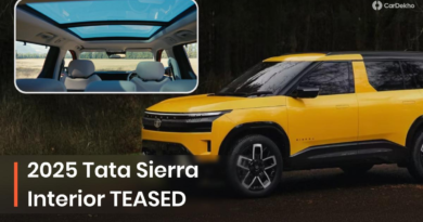 Production-spec 2025 Tata Sierra Interior TEASED: Panoramic Sunroof And Triple Screen Setup Confirmed! – CarDekho